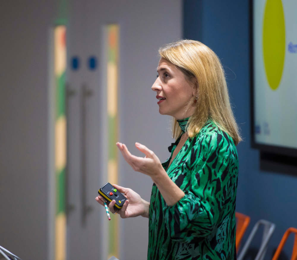 Sophia Haynes presenting 